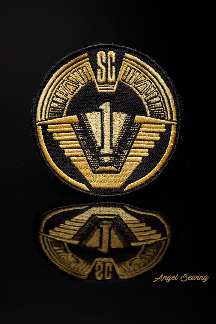 Écusson SG-1 brodé or